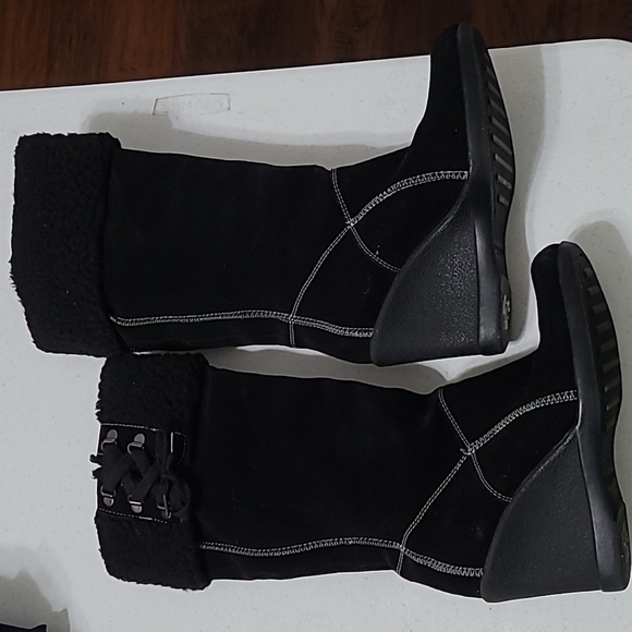 Kenneth Cole Reaction women's leather wedge boots size 6.5 - Picture 5 of 14